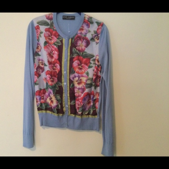 New w/o tags Dolce & Gabbana hibiscus print cardi - Picture 2 of 5